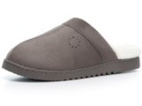 NineCiFun Slippers for Women Fuzzy House Shoes Cozy Suede Scuff Mules with Plush Fleece Lining Memory Foam Non-Slip Indoor Outdoor Cute Slippers Grey Size 9 10