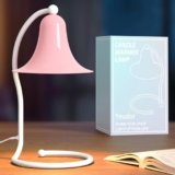 Yeuslor Candle Warmer Lamp for Jar Candles,with Timer and Dimmer,Adjustable Brightness,All Metal Lamp Body,Suitable for Aromatherapy Waxes Pink Trumpet-Shape