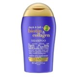 OGX Thick & Full + Biotin & Collagen Shampoo da viaggio volumizzante capelli con Biotina e Collagene, Shampoo capelli fini in pratico formato travel size per viaggi e vacanze da 88.7 ml