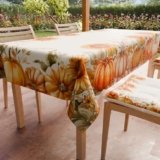 PETTI Artigiani Italiani – Tovaglia Antimacchia Rettangolare Copritavolo Cucina Disegno Zucca Pumpkin X24 Posti (140×450 cm), Tovaglia Halloween, 100% Made in Italy