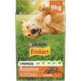 PURINA FRISKIES® Balance Crocchette Cane Adulto con Pollo, Manzo e Verdure. 1 Confezione da 9 kg