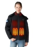 XELTEN Professional Women’s Heated Jacket with 12000mAh Large Capacity Battery Pack (US, Alpha, XX-Large, Regular, Regular, Standard, Black)