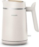 Philips Bollitore Elettrico Eco Conscious Edition, 1,7 L, 2200 W, Plastica Bio-Based al 100%, Spegnimento Automatico, Base Girevole a 360°, Indicatore Luminoso, Colore Bianco Seta (HD9365/10)
