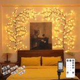Enchanted Willow Vine Fairy Lights – 7.5Ft Christmas Decorations Twinkling Tree Branch with Remote Control, 144 LEDs Twinkle String Lights for Wall Bedroom Living Room Home Decor (1 Pack)
