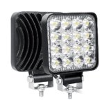 Willpower 2pcs Faro da Lavoro 8cm 3.3 Pollici 48W Fari Led 12V 24V Mini Sottile Impermeabile Spot Faretti LED Fendinebbia LED Luci di Lavoro Fuoristrada per Trattore Camion Auto Barca 4×4 ATV UTV