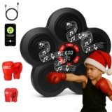 Music Boxing Machine – Bluetooth Wall Punching Pad with LED, Fun Training Equipment for Kids & Adults, Home Boxing Wall Punching Pad with Gloves, for All Ages – Ideal Present by RedRoko