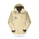 CAMELSPORTS Men’s Ski Jacket 3 in 1 Waterproof Winter Jackets Warm Snow Jacket Hooded with Inner Warm Fleece Coat White X-Large