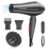 Faszin Asciugacapelli Professionali Ionico, Phon Capelli Ioni con Diffusore, Fono Capelli Professionale potente, Tecnologia Triple-L plus resistente hair dryer