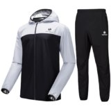 HOTSUIT Sauna Suit for Men Weight Loss Sweat Suits Gym Workout Exercise Sauna Jacket Pant Full Body, White, L