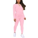 Nimsruc Two Piece Outfits For Women Jogging Suit Sweatsuits Sets Matching Athletic Clothing Casual Fashion Tracksuit Pink L