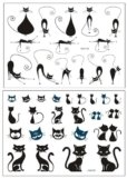 2 fogli temporanei gatti tatuaggio gatto tatuaggio falso tatuaggio HSC120 167