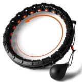SQUATZ Adult Fitness Hula Hoop – Weight Loss & Workout, Black, ABS & Rubber, 15 Inch, SQDHOH-1.5