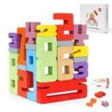 27PCS Montessori Number Blocks Toys for Kids, Wooden Building Blocks 1-10 Educational Toys for 2+ Year Old Toddler Math Games Learning Gifts for Kids Ages 3 4 5 6 Christmas Birthday Stocking Stuffers