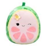 Squishmallows Original 16-Inch Lena Pink Guava Fruit with Flower – Official Jazwares Large Plush
