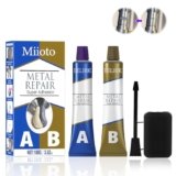 Miioto Metal Repair Paste Metal Repair Glue a&b, Magic Welding Glue, Resistenza al Calore Industriale Materiali per Saldatura a Freddo Pasta per Riparazioni in Metallo Colla (50g+50g)