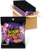 SOUR PATCH KIDS Glow Ups Strawberry-Watermelon Soft & Chewy Candy, Bulk Candy, 12-3.08 oz Bags