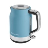 Russell Hobbs Bollitore Elettrico [1,7L, 2400W] Hanley Retro Blue (Acciaio inox, Design vintage, Beccuccio Perfect Pour, Base 360°, Avvolgicavo, Coperchio pulsante, Risparmio energetico) 28641-70