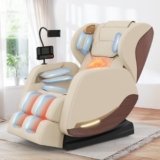 yewglen Poltrona Massaggiante con 14 Rulli Massaggianti,Scaldagambe e vita,8 Airbags, Rullo Poggiapiedi,Altoparlante Bluetooth, Controller touch screen,Poltrona Massaggio Reclinabile Zero Gravity