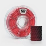 R3D Filamento per stampante 3D PLA opaco bicolore, coestrusione, 1,75 mm, 1 kg, stampa ad alta velocità 30-370 mm/s, precisione dimensionale +/- 0,02 mm, bobina di plastica da 1 kg(Opaco Nero-Rosso)
