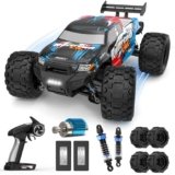 Highmall 1/16 4X4 High-Speed 50+KM/H(Peak) RC Cars Monster Truck – 390 Motor Durable axle & Suspension RC Truck | 3000mAh Batteries | rc Cars Toys Christmas Birthday for Teens Aged 14+