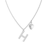 UHIBROS Gold Initial Necklaces for Women, Zirconia Tiny Heart Letter Pendant, Trendy Cute Personalized Monogram Name Necklace, A-Z Letter Dainty Choker, Jewelry for Wife Girlfriend