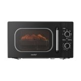 COMFEE’ Forno a Microonde con Grill, 20 Litri, Microonde 700W, Grill 1000W, 5 Livelli di Potenza, Funzione Grill, Timer 1-35 min, Design Compatto, Nero-CMO-MG202NC(BK)