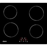 CIARRA Piano Cottua a Induzione 4 Fuochi, Piano Induzione 60cm 6000W con Controllo Touch, Timer, Sicurezza Bambini, Nero