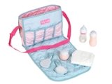 Theo Klein 1653 Baby Coralie Borsa per Pannolini per Le Bambole, con i Seguenti Accessori- biberon, Pannolino, vasetto di Crema e Molto Altro, per Bambini a Partire da 3 Anni