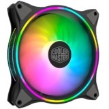 Cooler Master MasterFan MF140 Halo ARGB – RGB Indirizzabili a Doppio Anello, Case ed Eliche Dal Design Ibrido con Protezione Sensore Inceppo e Telaio per Riduzione Vibrazioni – 140 mm, Black