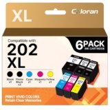 6-Pack Colroan 202XL Alta Resa Cartucce Compatible per Epson 202 202XL Multipack per Expression Premium XP-6100 XP-6000 XP-6005 XP-6105 (XL Capacità)