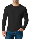 Long Sleeve Rash Guard for Men: Mens Dri Fit Sun Protection Fishing Tee SPF Shirts UPF 50+ Uv Cooling Moisture Wicking Thermal Quick Dry Men’s t Shirt for Work Swim Workout Running Gym Athletic Black