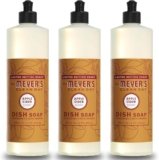 MRS. MEYER’S CLEAN DAY Liquid Dish Soap, Biodegradable Formula, Limited Edition Apple Cider, 16 fl. oz – Pack of 3