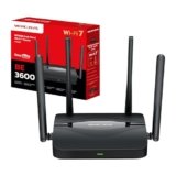 Mercusys TP-Link MR25BE Router WiFi 7 BE3600Mbps Dual-Band, 4 Porte Gigabit, 4 Antenne Ad Alto Guadagno, Canali 160MHz, 4K-QAM, MLO, Sicurezza WPA3, Controllo da APP, VPN, non supporta xDSL