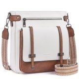Roulens Crossbody Bags for Women,Multi Pocket Crossbody Purses Vegan Leather Shoulder Handbags Travel Purse Adjustable Strap