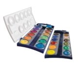 Pelikan Acquerelli, 24 Colori e 1 Tubetto di Bianco, Tavolozza Integrata, Set Colori Acquarello Per Dipingere, Set Portatile, Prodotto in Germania