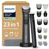Philips Rifinitore All-in-one Multigroom Serie 9000 23 in 1 – Rasoio + Rifinitore uomo OneBlade – Set completo per viso, testa e corpo, 27 impostazioni di lunghezza (0,2-20 mm), Modello MG9561/30