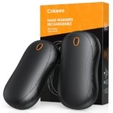 2-Pack Scaldamani Ricaricabile, Cnkeeo Scaldamani Elettrico Riutilizzabile,3 Livelli di Temperatura Riscaldamento duraturo Scaldamani Portatile Piccolo Unisex Indoor Outdoor, Regalo Invernale