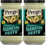 Prego Creamy Parmesan Pesto Pasta Sauce, 14.5 oz Jar (Pack of 2)