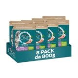 PURINA ONE Bifensis Delicate Crocchette per Gatti Adulti con Tacchino 8 Sacchi da 800g