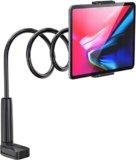 WixGear Tablet Holder for Bed – Gooseneck Tablet Holder Stand, Flexible Long Arm Gooseneck Mount Holder Clip with Grip, Compatible with iPad Air Mini, Galaxy Tabs, Kindle Fire, 4″-10.5″ Devices