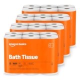 Amazon Basics 1000 Sheet 1-Ply Bath Tissue, 48 Rolls (4 Packs of 12)