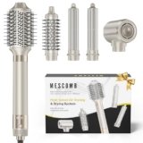 MESCOMB Upgraded 5-in-1 Hot Air Styler – Hair Dryer & Versatile Air Styler with Auto Wrap Curlers, Volumizing Brushes, Frizz-Free Hair Styler Tool for Curling, Smoothing & Adding Volume, Not Damage