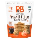 PBfit Peanut Flour Baking Blend – Gluten Free & Non GMO – 11g Protein per Serving 10% DV – 80% Less Fat than Almond Flour – 1 to 1 Swap for White Flour – Light Peanut Flavor – 25% DV Fiber – 24 oz