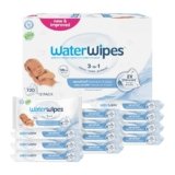 WaterWipes Sensitive+ Newborn & Baby Wipes, 3-In-1 Cleans, Cares, Protects, 99.9% Water, Unscented & Hypoallergenic, 720 Count (12 Packs)