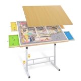 1500 Piece Jigsaw Puzzle Table with Drawers and Cover – Adjustable Height & Tilting Legs, No Assembly Portable Puzzle Board for Adults, Seniors, Puzzle Table for Game Room, Gift for Women Mom