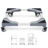 W B D WEIBIDA Carrello Lavatrice con 4 Ruote con Bloccaggio, Carico Pesante 200KG Base, Larghezza Regolabile 40-62cm Mobile anche per Asciugatrice e frigorifero