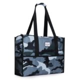 HAWEE Clinical Bag for Nursing Trainee Multipurpose Zip-top Tote Organizer for Teacher/Doctor/Weekender with Trolley Sleeve and Laptop Pocket, Camo