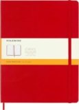 Moleskine Classic Notebook, Taccuino a Righe, Copertina Rigida e Chiusura Elastica, Formato XL 19 x 25 cm, Colore Rosso Scarlatto, 192 Pagine