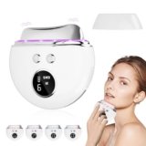 Massaggiatore Viso Antirughe,EMS Gua Sha Pietre per Corpo,con Calore e Vibrazione,Terapia Della Luce Massaggiatore Viso EMS lifting del Collo Rassodante per Tonificare il Viso