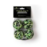 Hyper Pet® Tennis Balls, Interactive Dog Toy Ball, 2.5” Tennis Ball, Pack of 4, Green Camo Colored Tennis Balls, for Medium Sized Dogs